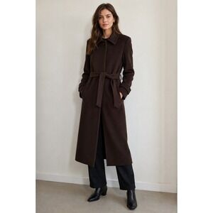 Vintage Max Mara Alpaca Wool Belted City Overcoat Old Money Quiet Luxury Preppy